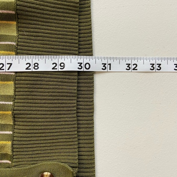 UNRL Barstool Vintage Golf Cardigan Men's Size M Striped Green Foreplay - Picture 9 of 9